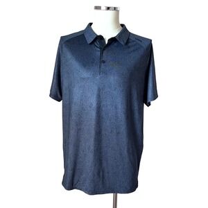 UNRL Golf Mens Large Rose Print Polo Shirt TimberTech Championship Black NEW